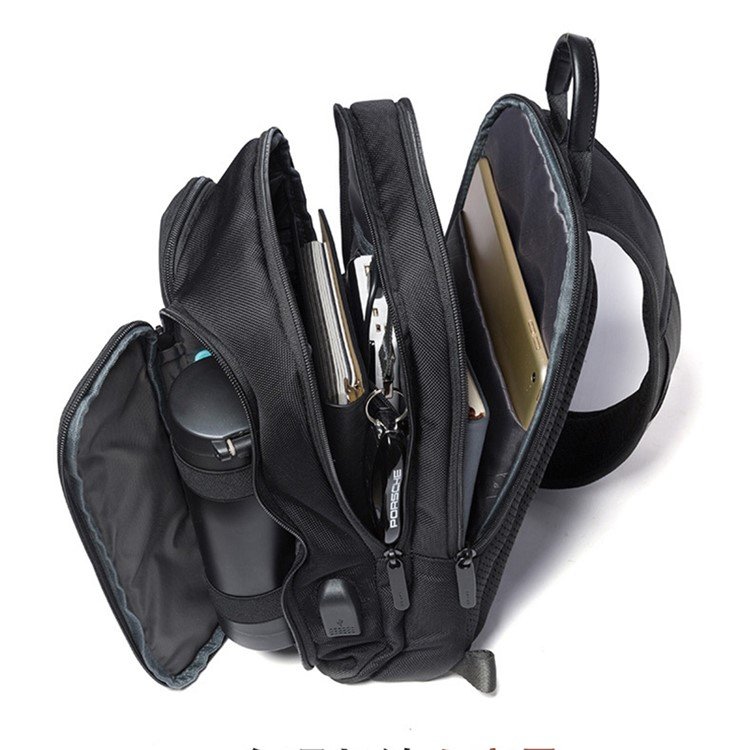 BANGE BG 7079 USB Charging Crossbody Bag with Anti theft Pocket Oxford Cloth Chest Pack 4