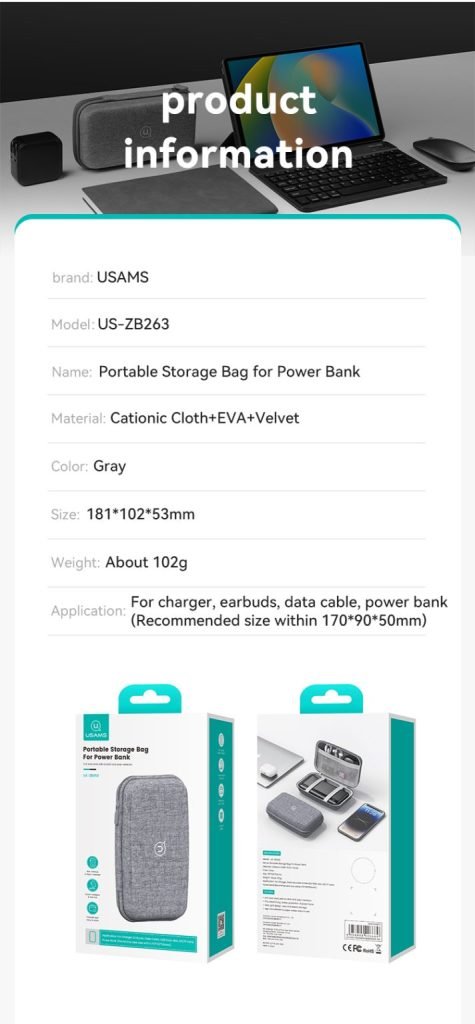 USAMS ZB263 Portable Storage Bag Pouch for Powerbank 4 712x1536 1