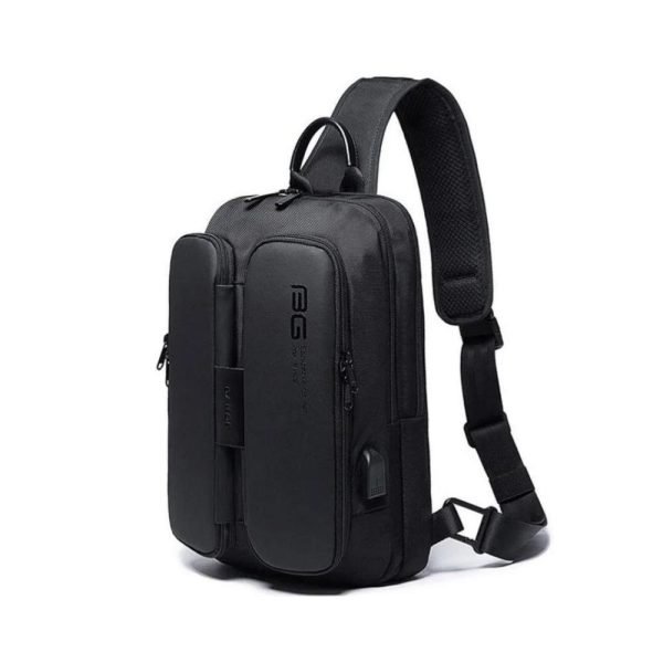 BANGE BG 7079 USB Charging Crossbody Bag with Anti theft Pocket Oxford Cloth Chest Pack 1
