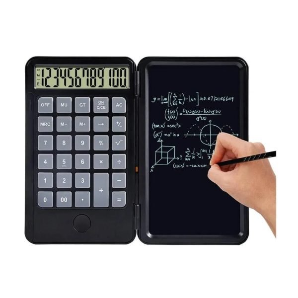 Rechargeable Calculator with 6.5 Inch LCD Notepad Pen 1